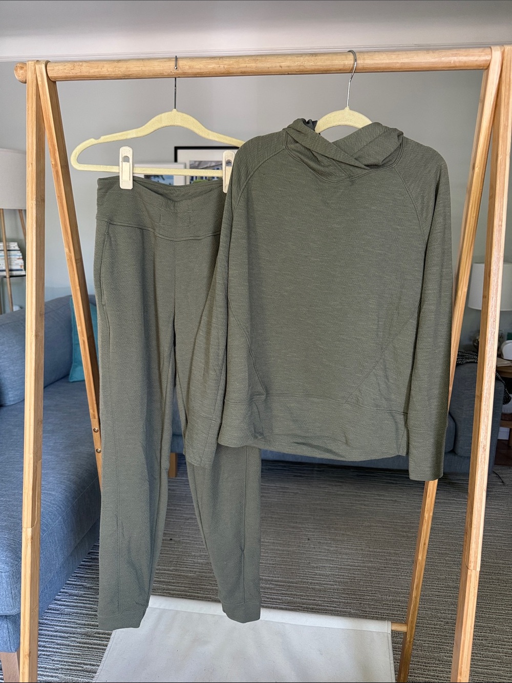 Prana XS Olive Green Pullover Hoodie